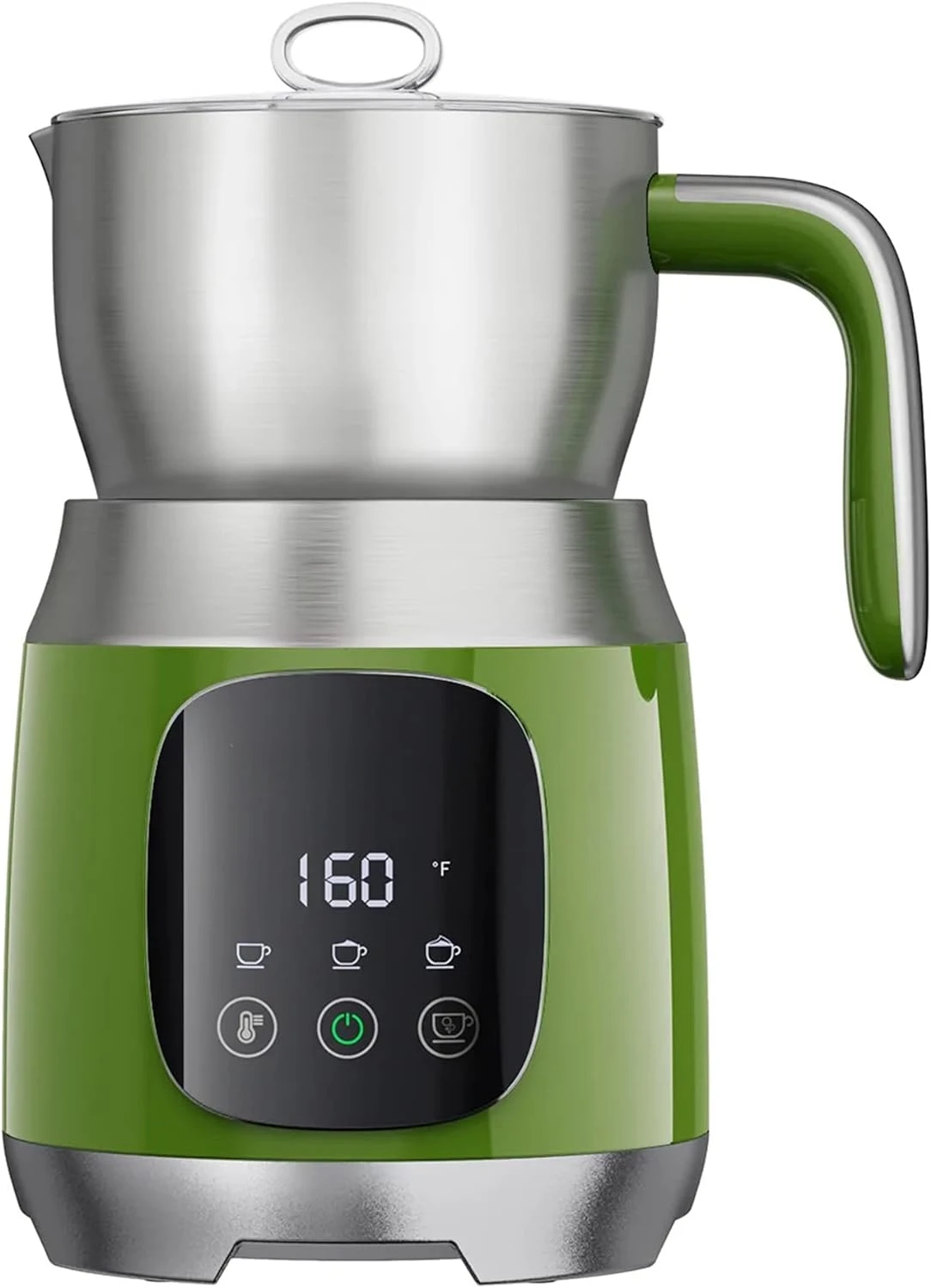 

Milk Frother, Variable Temp and Froth Thickness Milk Frother and Steamer, Ultra-Large 21oz Touch Control Milk Warmer Green