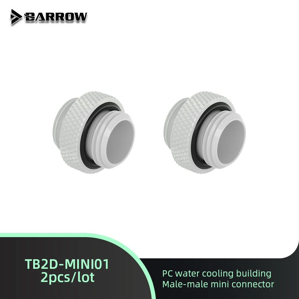 Barrow Water Cooling 2pcs/lot M-M extender TB2D-MINI01 G1/4 Screw Matte silver PC Gaming Liquid Cooled Buliding Connector