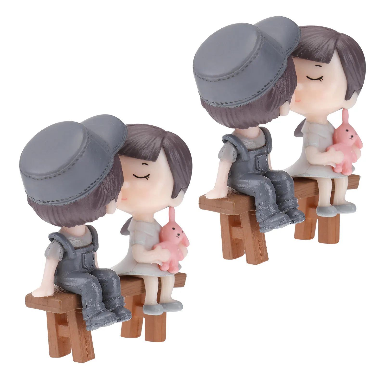 Couple Garden Statue Set – PVC Outdoor Courtyard Decoration, Romantic Lover Sculpture for Home & Garden