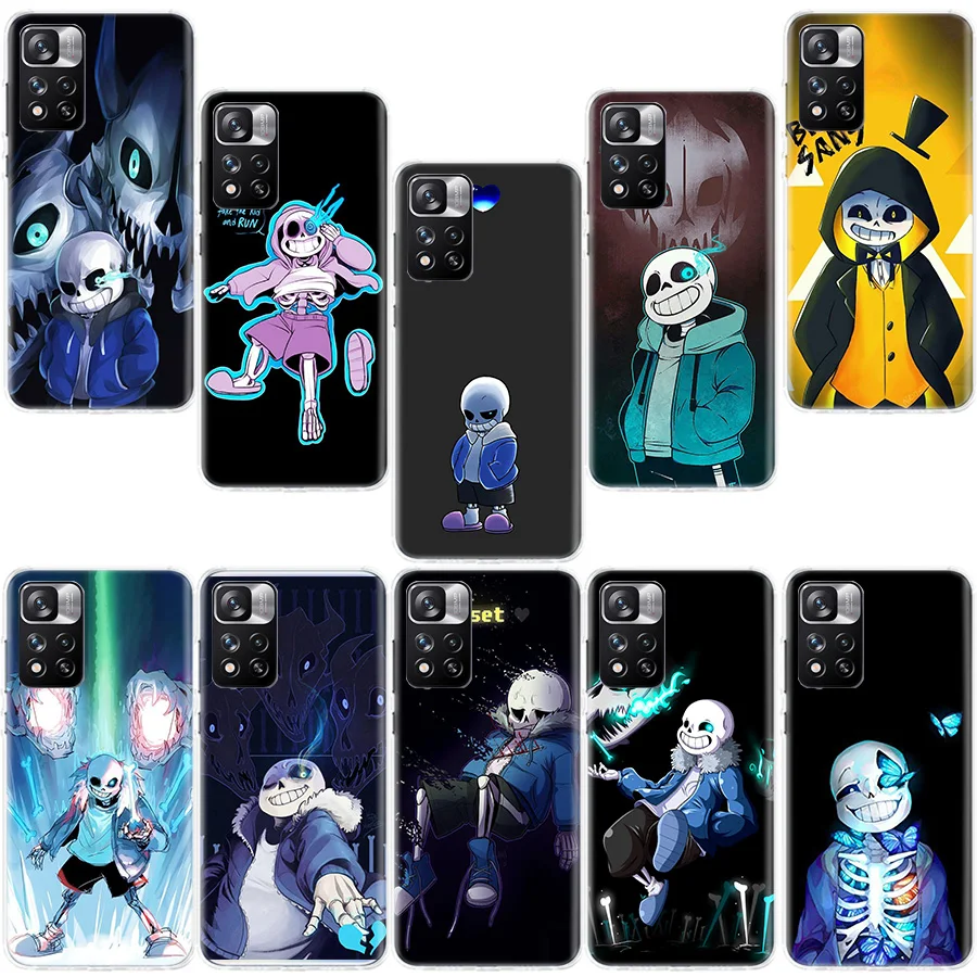 Undertale Sans Doggo Phone Case For Xiaomi Poco X4 F4 GT X3 NFC X5 X6 Pro 5G M5 M5S M4 M3 F5 Mi F6 F3 F2 F1 Cover Coqu