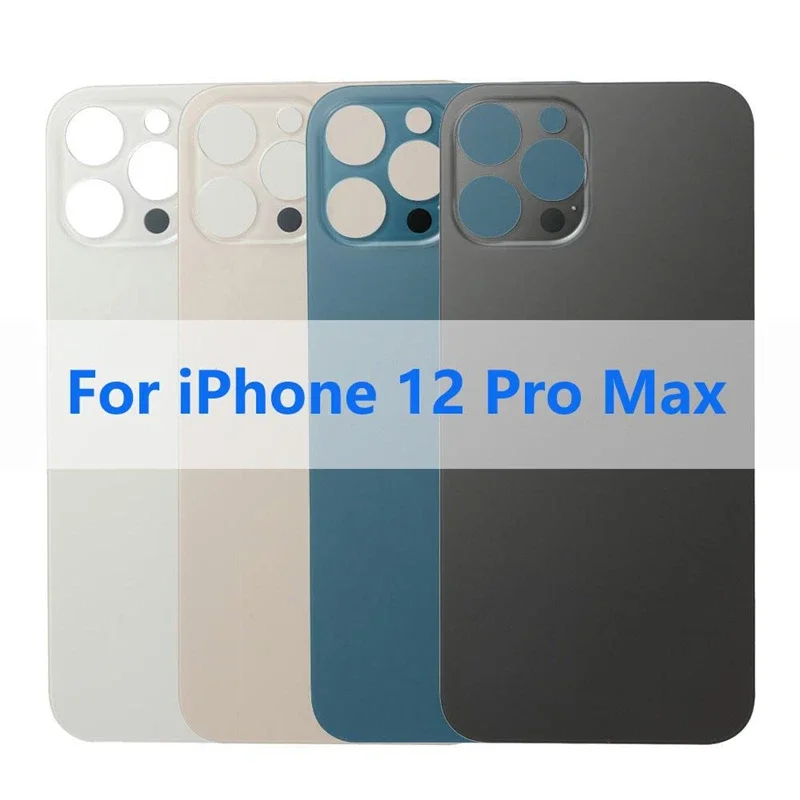 Big Hole Back Glass For iPhone 12 Pro Max Back Cover For iPhone 12Pro Rear Door Housing Replacement Parts For iPhone 12 Mini