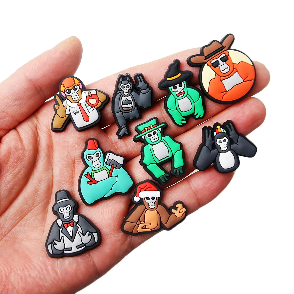9-50PCS Monkey Series Shoe Charms For Sandals,Shoe Decoration Accessories Shoe Pins Great Gift For Men Wom