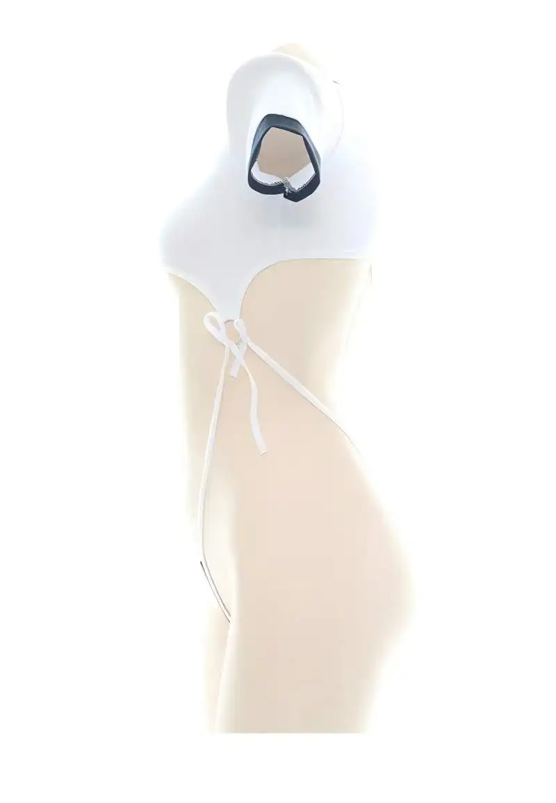 Cute bodysuit sexy lingerie hollow out clothing anime cosplay female student uniform sheer high waist student set view 3