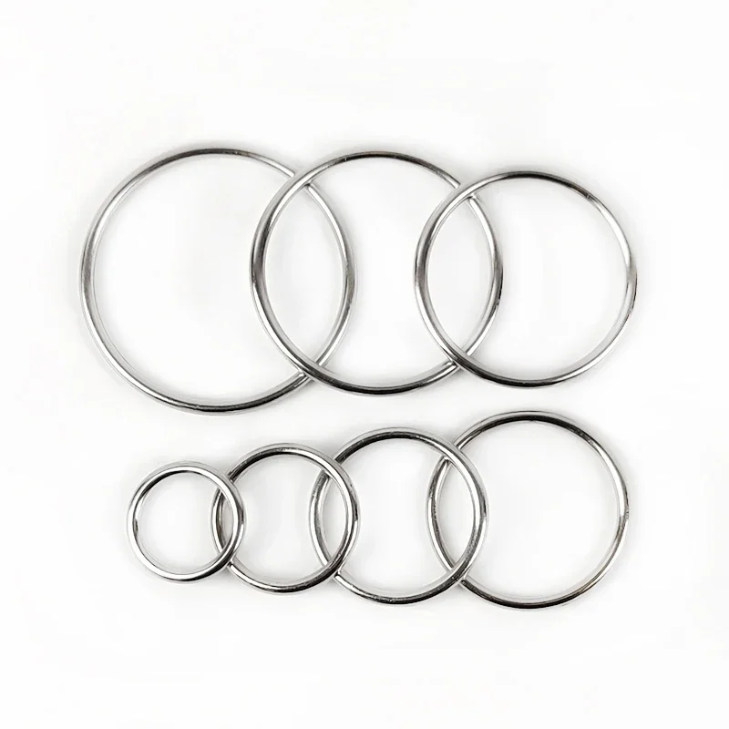 10 Stück O-Ring Metallschnalle 20–50 mm runde Taschengurtverschluss Schuhe Handtasche Kleidung Gurtband Haken Gürtel DIY Hardware Nähzubehör