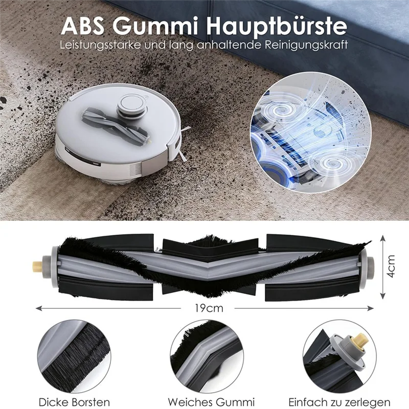 

A38T-For Ecovacs Deebot X1 OMNI / T10 OMNI Robot Vacuum Cleaner Spare Parts Dust Bag HEPA Filter Main Side Brush Mop Cloth