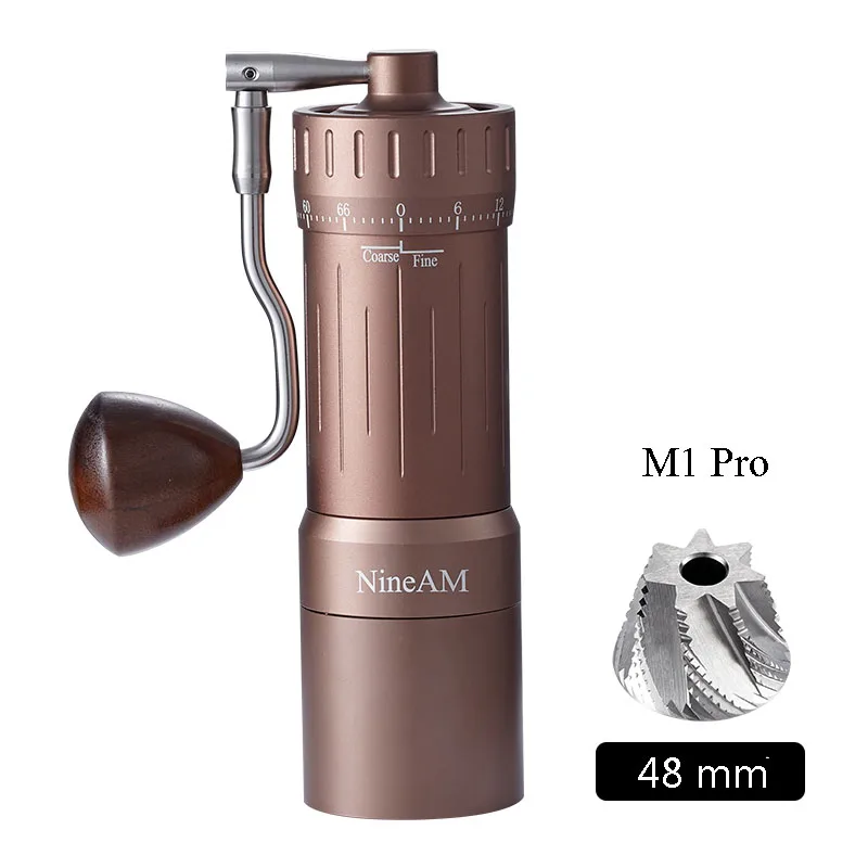 NineAM M1/Pro Manual Coffee Grinder Upgraded 48MM High Quality  Stainless Steel Cone Burr Suitable for Espresso Kitchen Tools