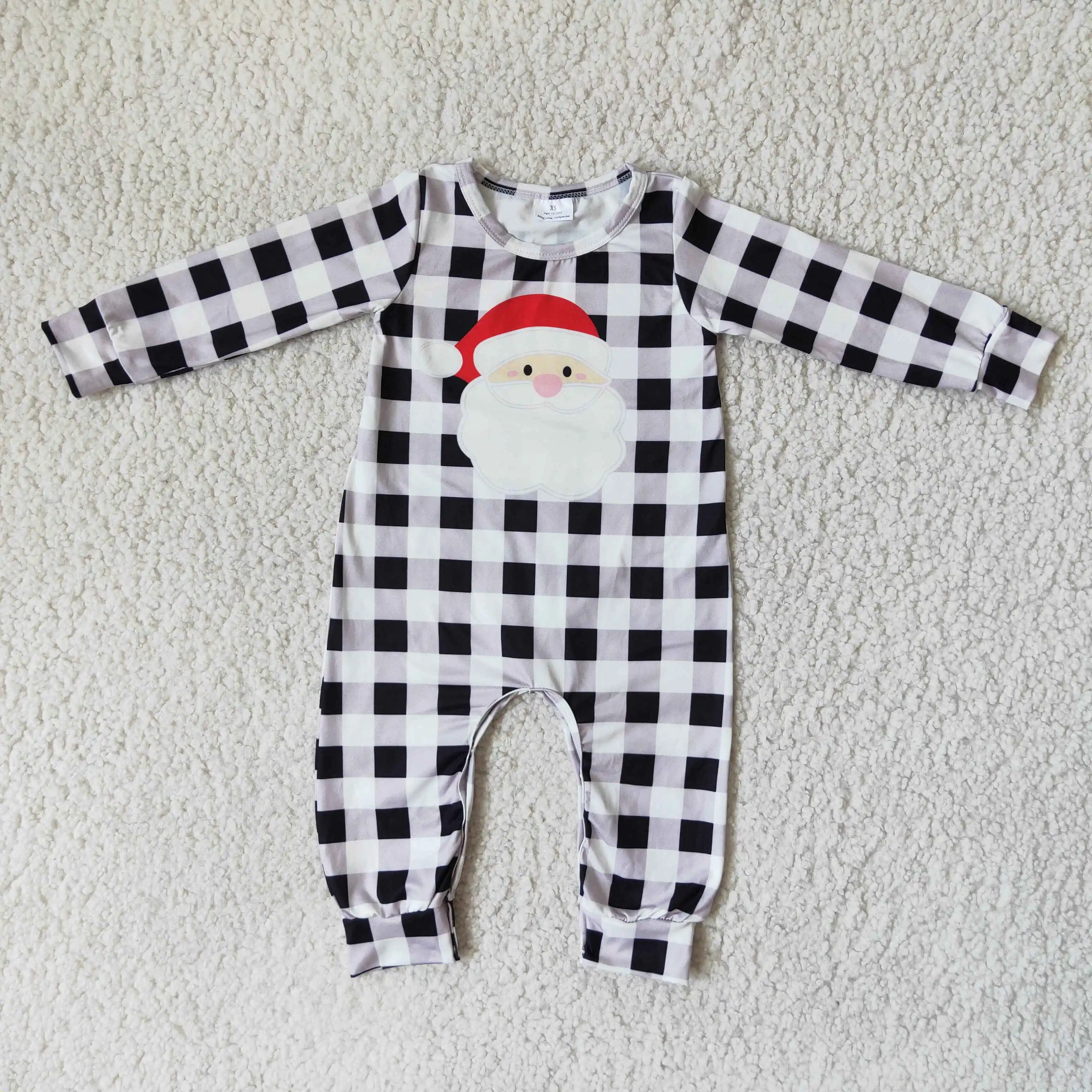 

z1108-16 6 A19-25 Wholesale baby rompers kids clothes girls Christmas long sleeve romper boutique children clothing