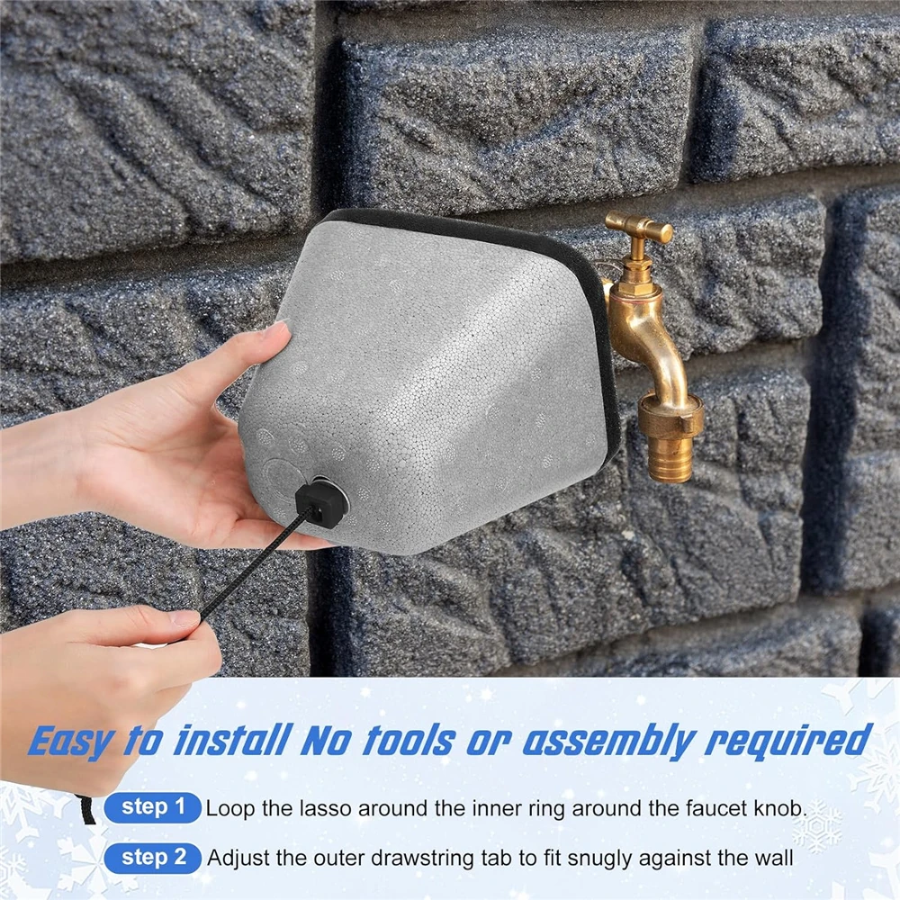 Super Insulation Outdoor Faucet Cover for Winter Winter Waterproof Outdoor Faucet Cover Outside Garden Faucet Freeze Protection