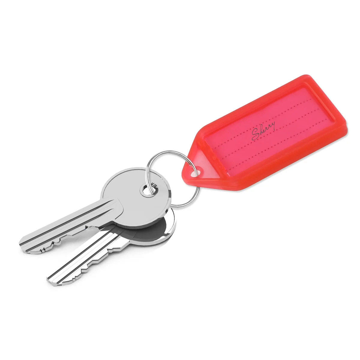 Multi-Color Plastic Key Fobs Plastic Key Tags Labels With Key Rings Interior Accessories Key Rings (Random Color)