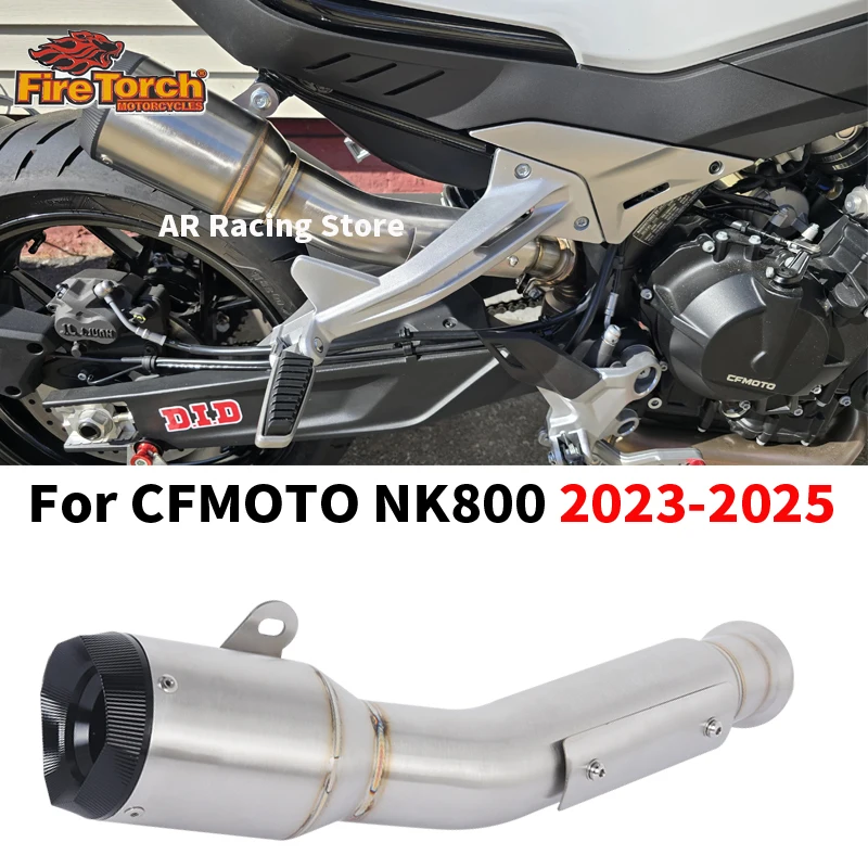 For CFMOTO 800 NK NK800 800NK 2023 2024 2025 Motorcycle Exhaust Muffler Middle LInk Pipe Connect Mufflers Silencer End Tube