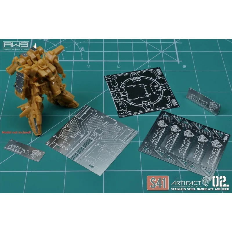 

MADWORKS S036/S041 Deck Etching Parts - Stainless Steel Nameplates for Artifact 02 Modeling Hobby DIY Accessories