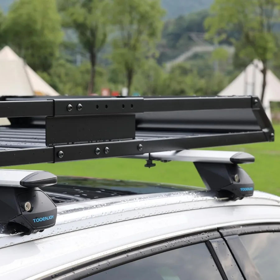 حامل سلة البضائع على السطح مقاس 59 × 35.4 × 4.7 بوصة لسيارات الدفع الرباعي والشاحنات الصغيرة حامل أمتعة علوي متين للسيارة مع وزن 200 رطل #5