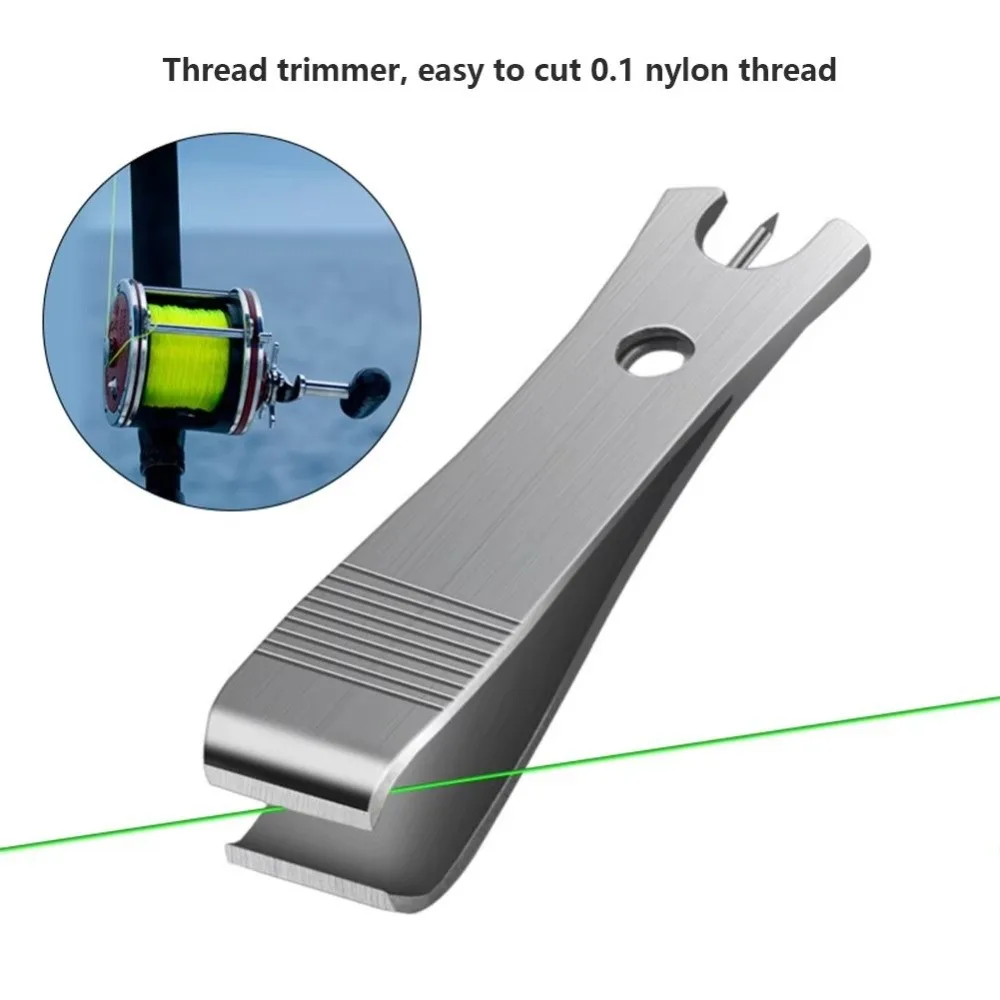 Mini tijeras de pesca con limpiador de anzuelos inoxidable - imagen 4