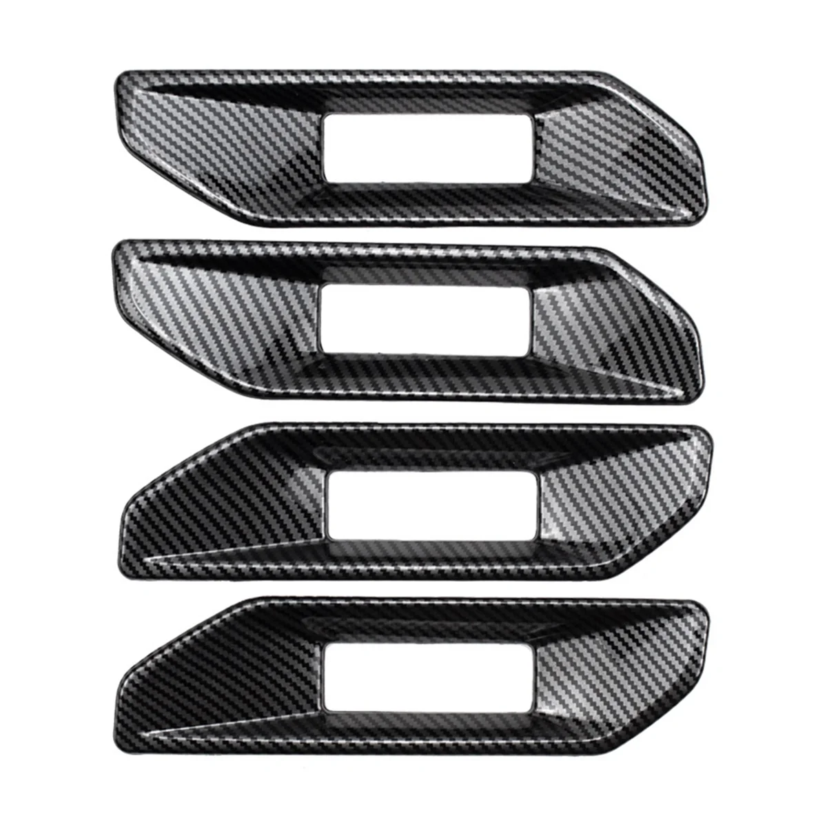 4PCS ABS Interior Decorative Interior Door Handle Door Armrest Panel Cover Trim for Ford Ranger Everest