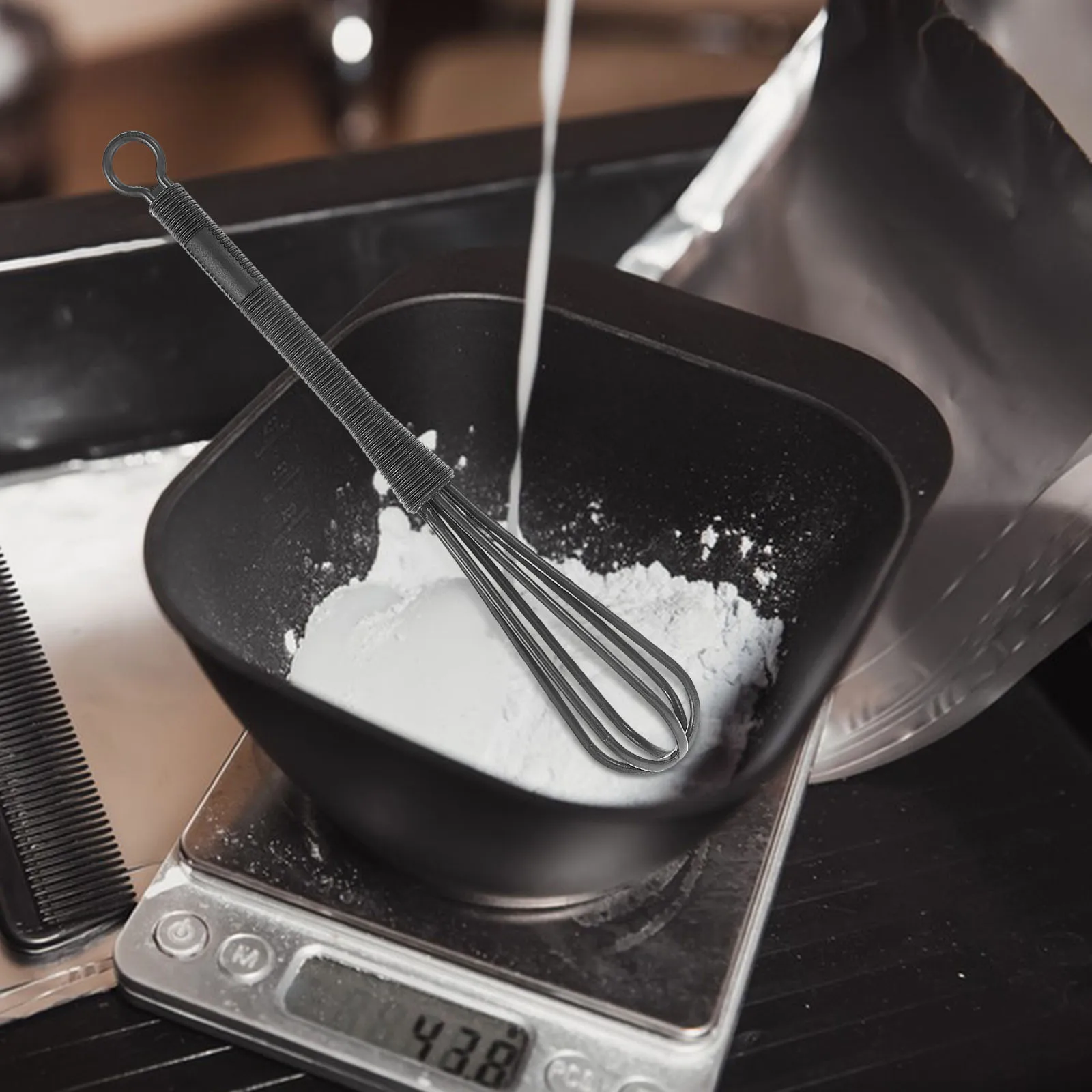 ชุดอุปกรณ์ผสมสีผม 5 ชิ้น แบบมินิ พร้อมที่ตีพลาสติก อุปกรณ์ครัว ที่ตีไข่ ครีม เครื่องปั่นอเนกประสงค์