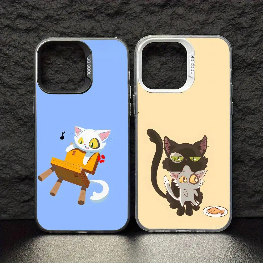 

S-Suzume Anime Phone Case For iPhone17,16,15,14,13,12,11 Pro Max Blcak Colorful Silver Plated Inside Phone Case