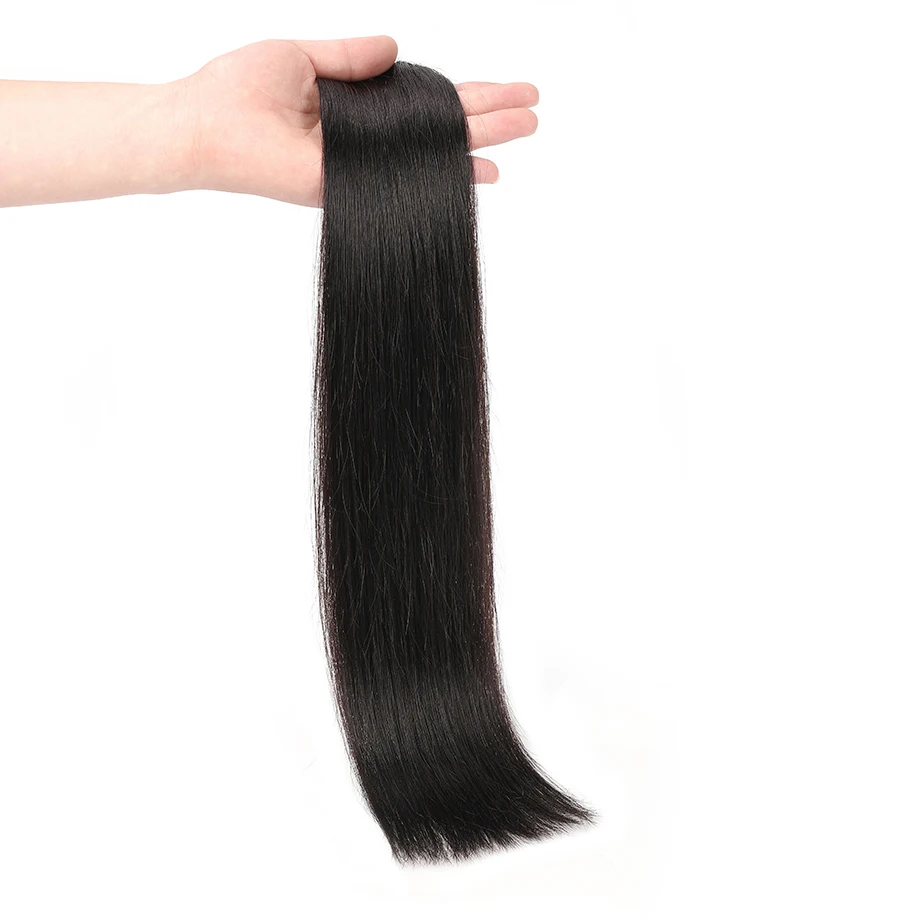 Extensions de cheveux à clipser avec clip, vrais cheveux humains, cheveux noirs naturels, cheveux Remy doux, pas plus riches, 70g, 7 pièces