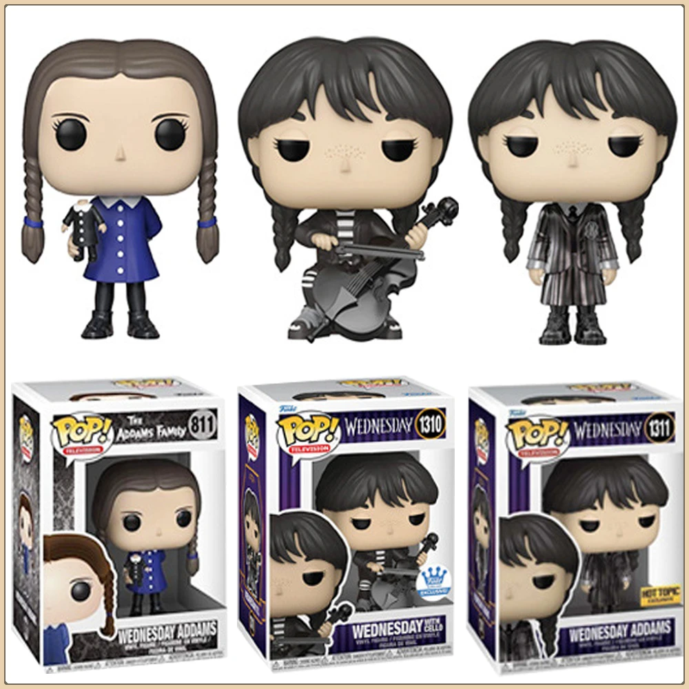 

Funko POP Addams Family Peripherals Action Figures Wednesday Kawaii Q-version Decoration Model Ornament Children Festival Gift