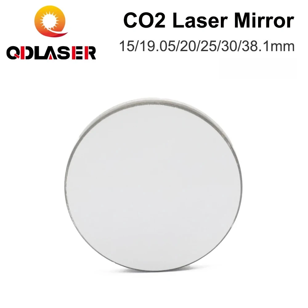 QDLASER CO2-лазерное зеркало, 3 шт., зеркало диаметром 15, 19,05 20, 25, 30, 38,1 мм, толщина 3 мм для гравировального станка с лазерной резьбой CO2