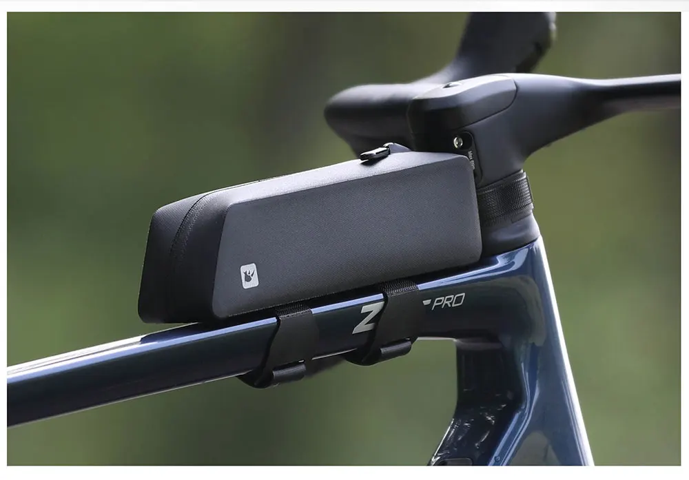 Rhinowalk Fahrrad-Oberrohrtasche, wasserdichte Frontstoßstangenbox mit Schraube und Riemenbefestigung, MTB-Rennrad für städtische Reiten und Rennen – Detail 7