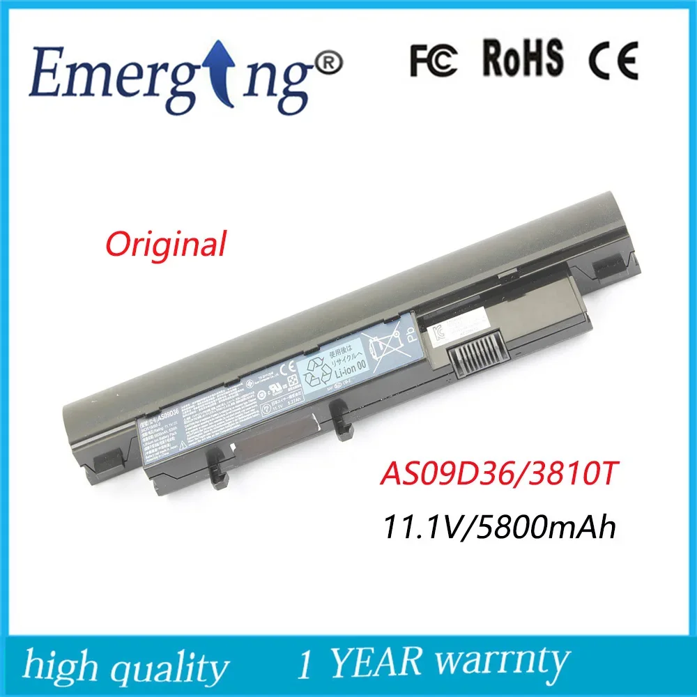 

11.1V 4400mah Original New Laptop Battery For Acer 3810T 4810T 3410G AS09D73 TM8371 5538