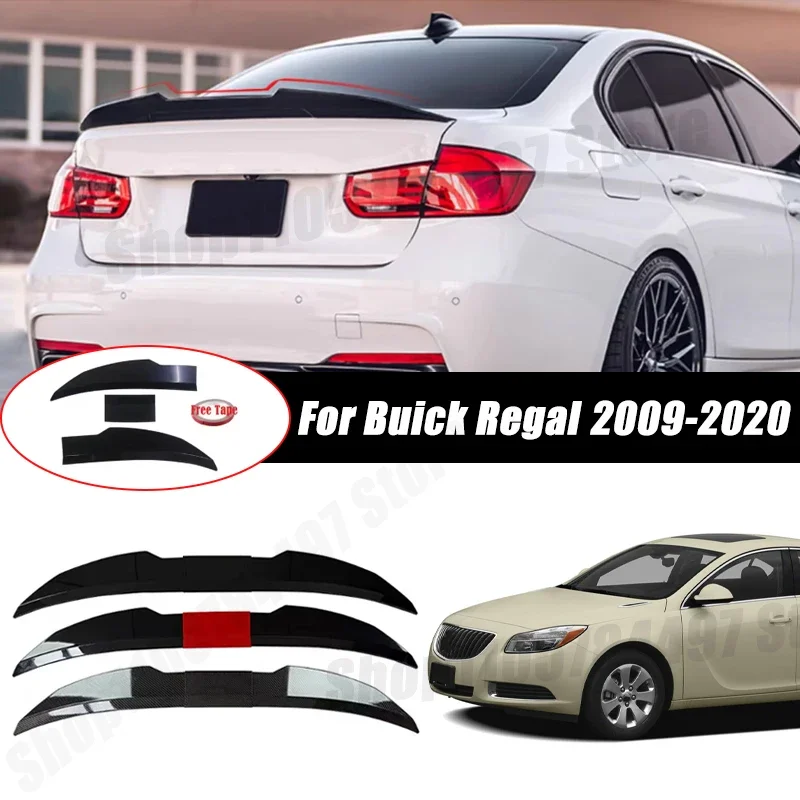 3pcs Sedan Rear Trunk Spoiler For Buick Regal 2009-2020 Adjustable DIY Modified Trunk Spoiler Automotive Accessories