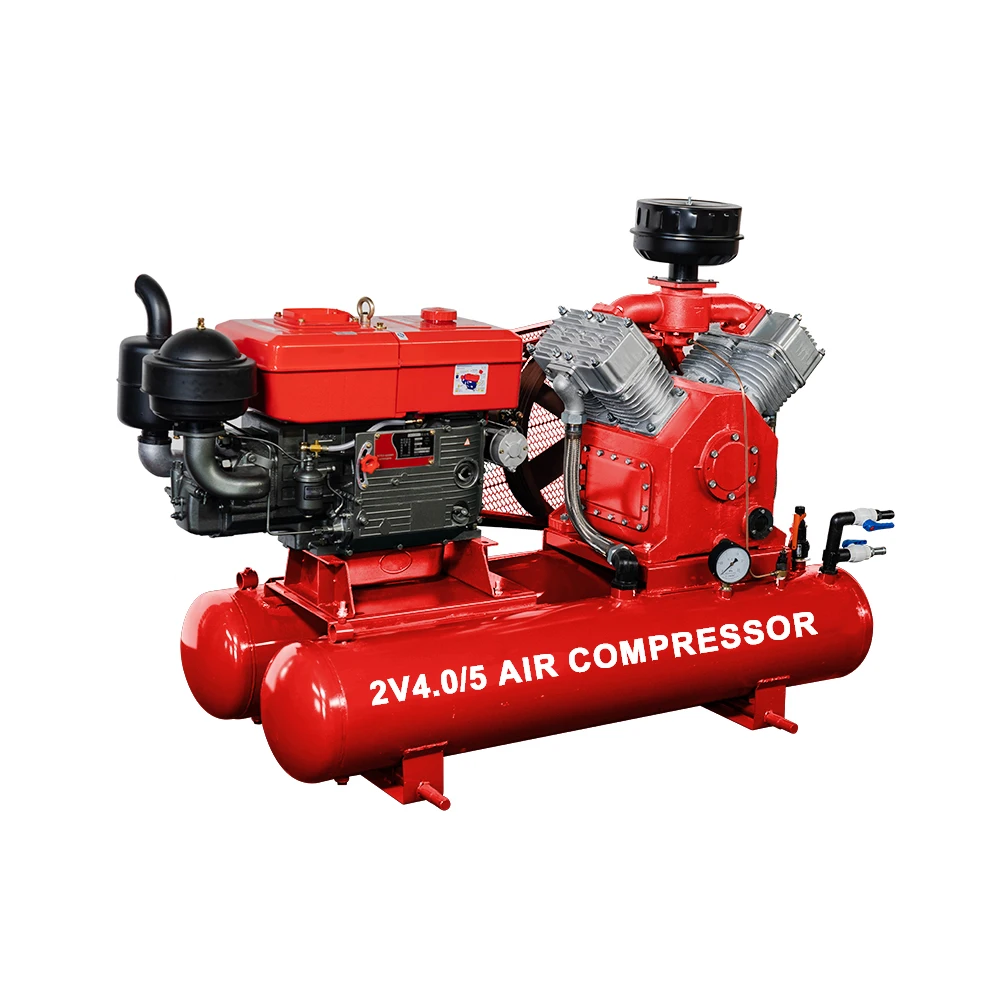 2v-4.0/5 8Bar Working Pressure Compressor Energy-saving Mining air Compressors With Piston Head Pump