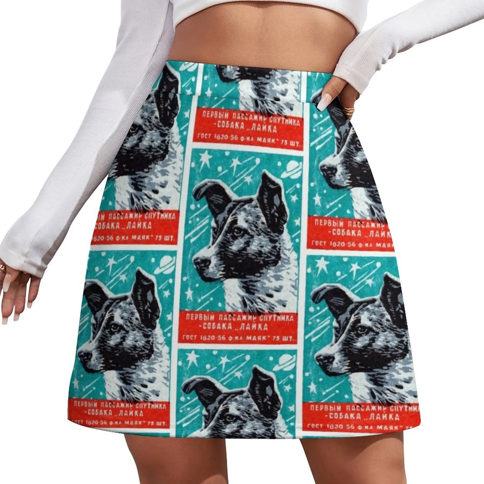 

1957 Laika the Space Dog Mini Skirt korean skirt women's summer clothing 2026 fairy grunge