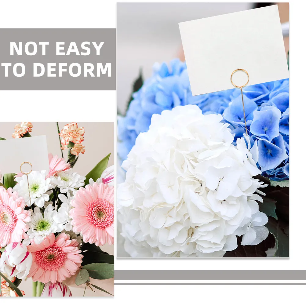 40 pcs DIY Floral Wire Flower Wedding Artificial Craft Halloween Christmas New Year Floral Card Holder Stick Sticks