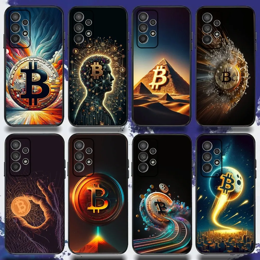 Accept Bitcoin Phone Case For Samsung S24,S21,S22,S23,S30,Ultra,S20,Plus,Fe,Lite,Note,10,9,5G Black Soft Cover