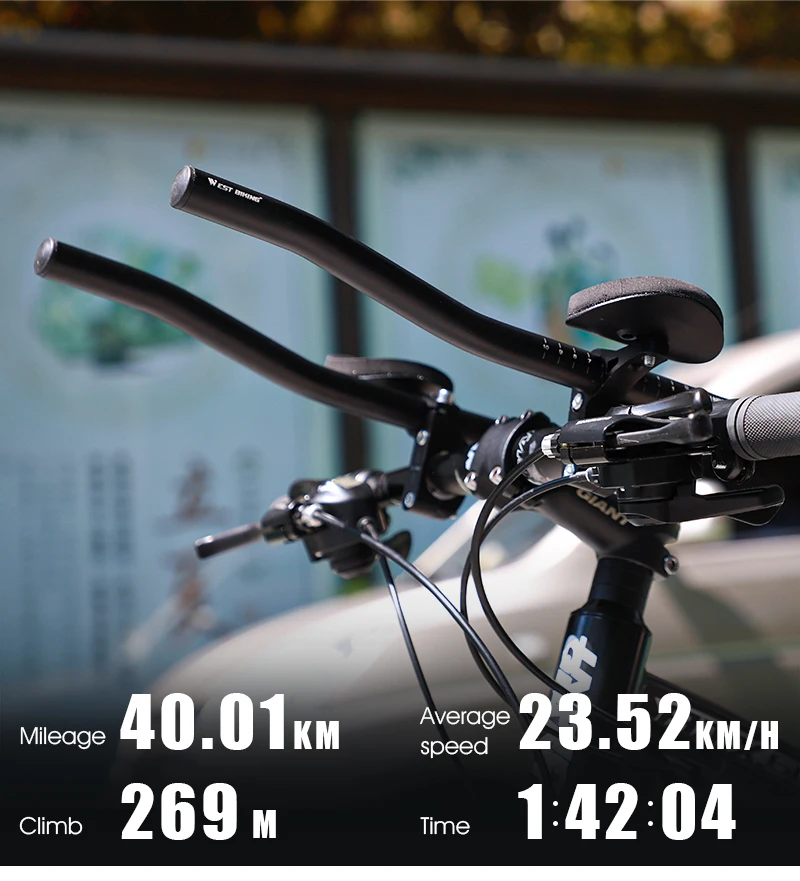 WEST BIKING Aluminium-Legierung TT Lenker Aero Bike Extender Armstützen Verstellbare Lenkerverlängerung mit Schwamm-Ellbogenschonern für Radfahren – Detail 13