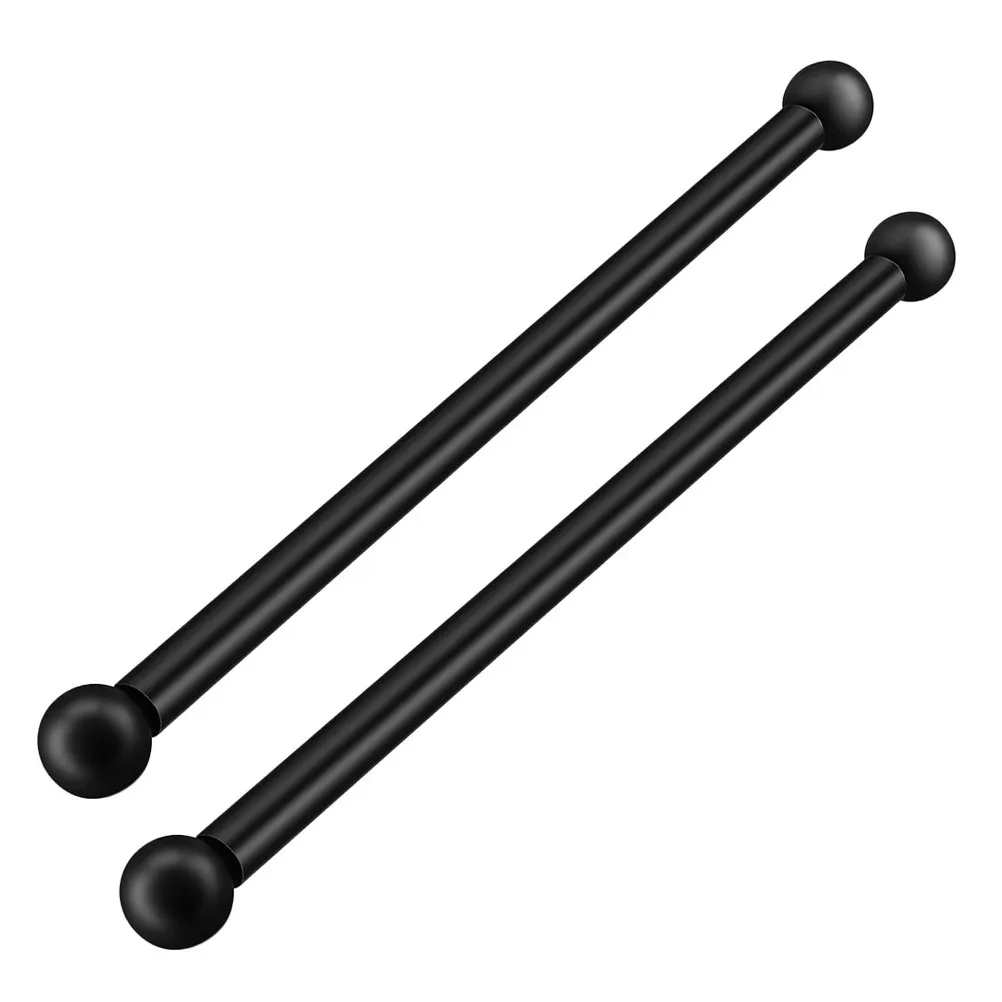 屋外用ライトポール用クロスアーム2個。長さ56cm。耐候性に優れた黒色の金属製で、パティオ、車道、公園などに設置できる旗立てや照明器具の固定用。