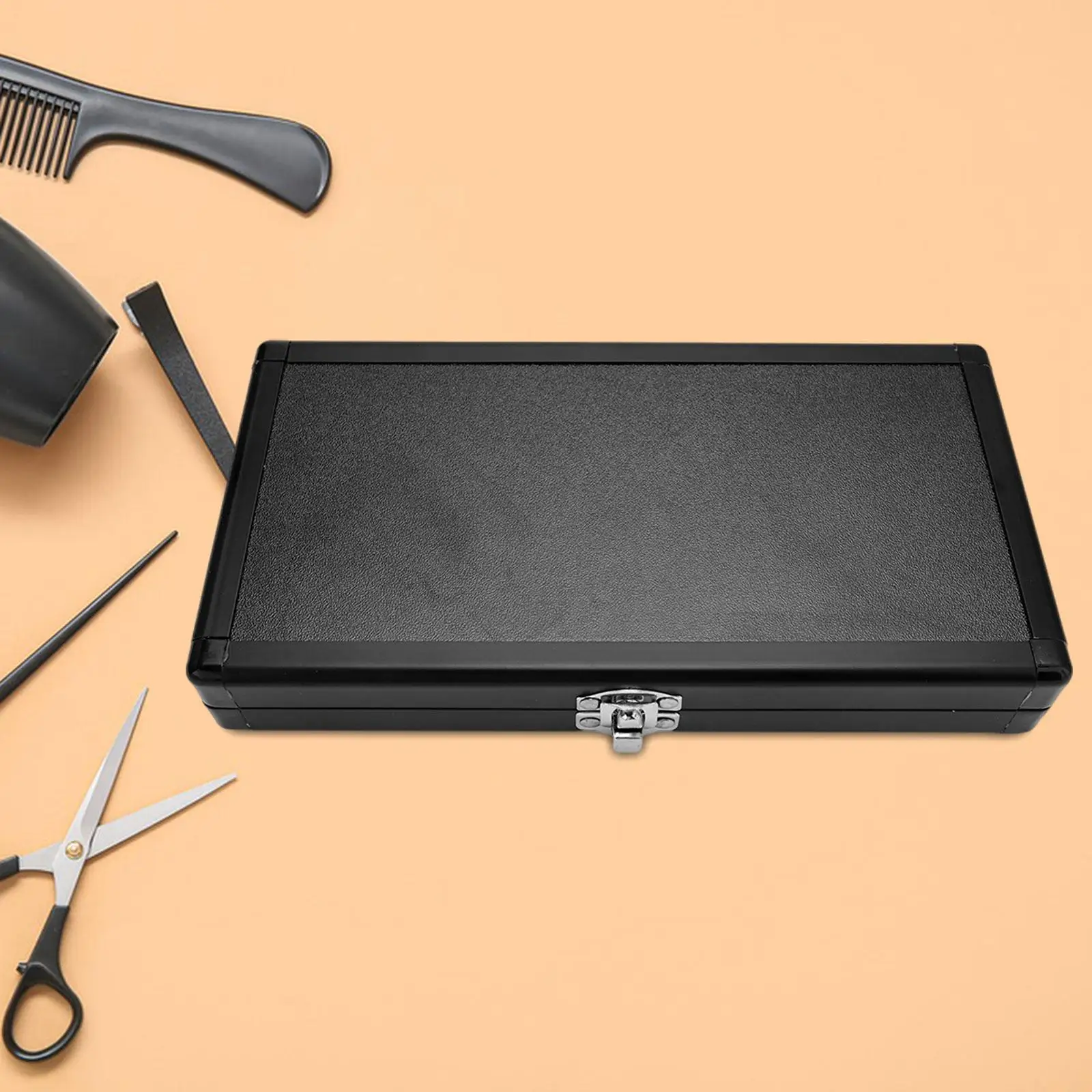 Professional Hair Cutting Shear Storage Box PU Leather Case for Stylists Barbers Portable Salon Scissors Organizer