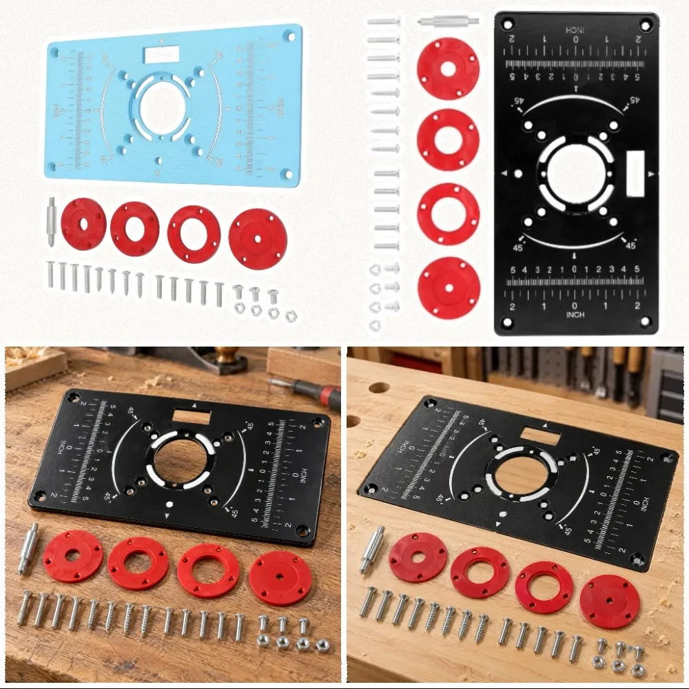 Router Table Insert Plate, Router Plate, Trimming Machine Flip Board For Woodworking Slotting Trimming Chamfering Table