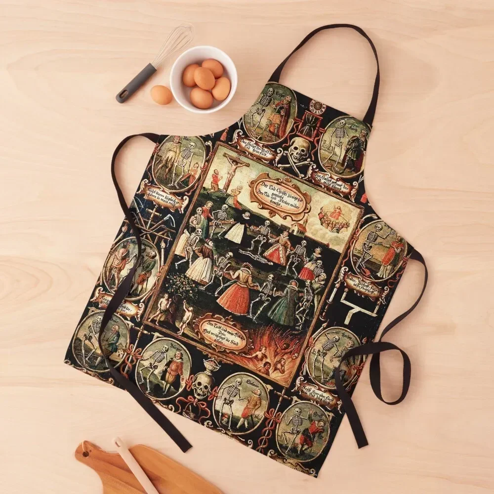 

Hans Holbein - The dance of death Apron kitchen utensil Kitchen Special Accessories for home useful pieces Apron