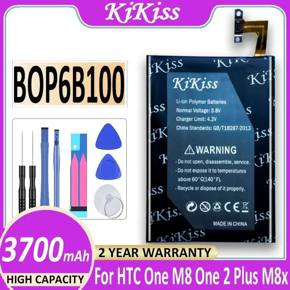 

Mobile Phone Battery High Performance For Htc One M8 2 Plus M8x M8w M8t M8d BOP6B100 3700Mah Reliable Power