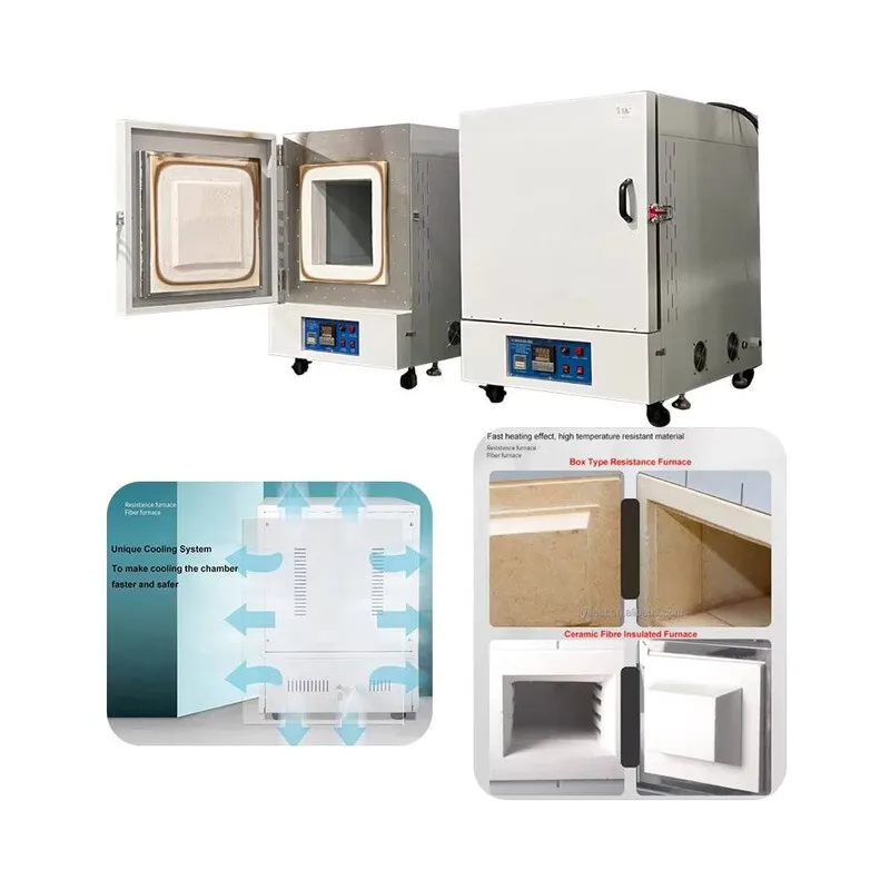 

CE Certified Laboratory Use High Temperature Control 1000 Degree 1200°C Small Heat Treatment Muffle Furnace