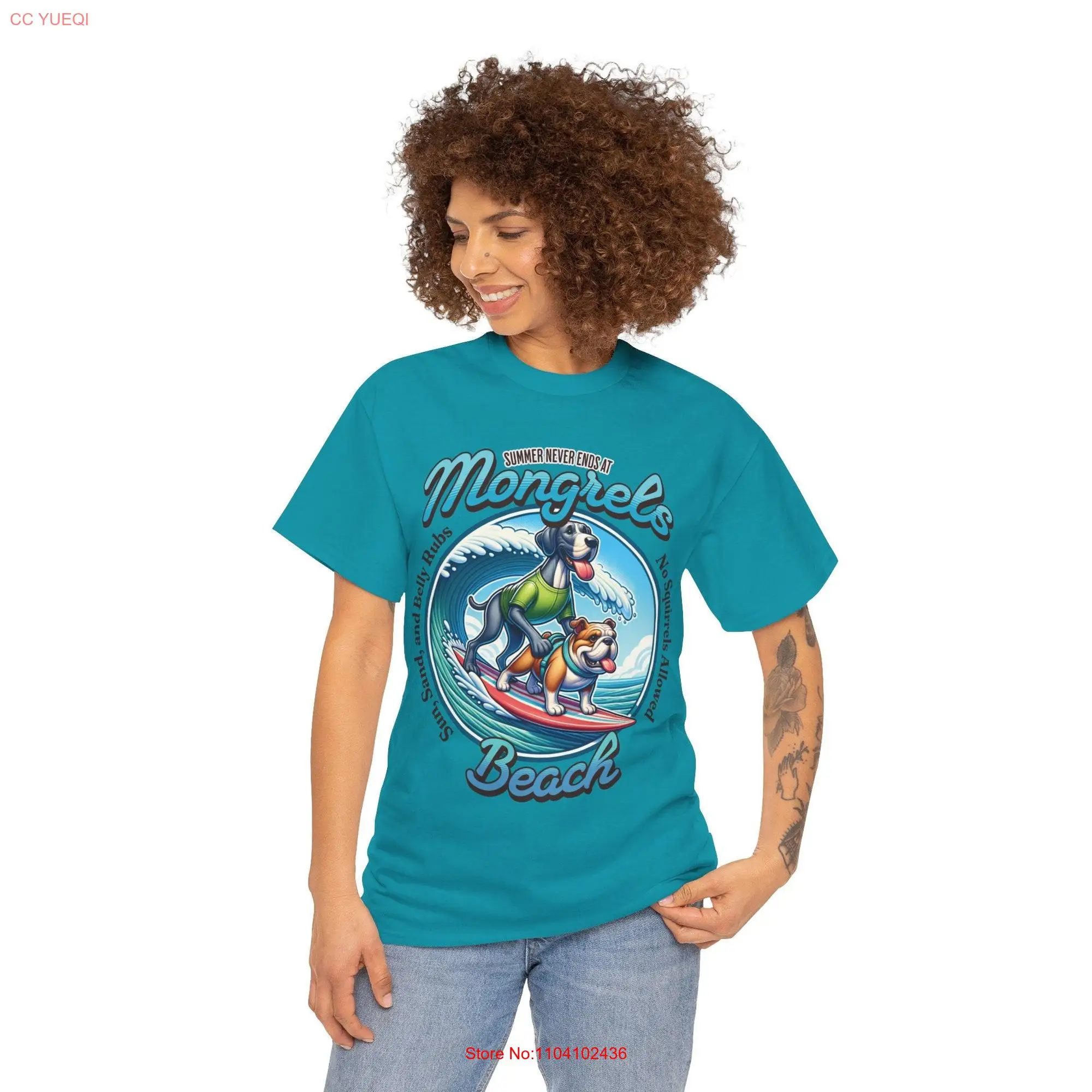 Mongrels Beach T Shirt For Dog Mom Dad Rescue Lover Owner Summer long or short sleeves