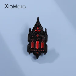 Gothic Mysterious Church Brooch Enamel Pins Retro Architecture Brooches Decorative Lapel Badge Jacket Pin Jewelry Accessory Gift