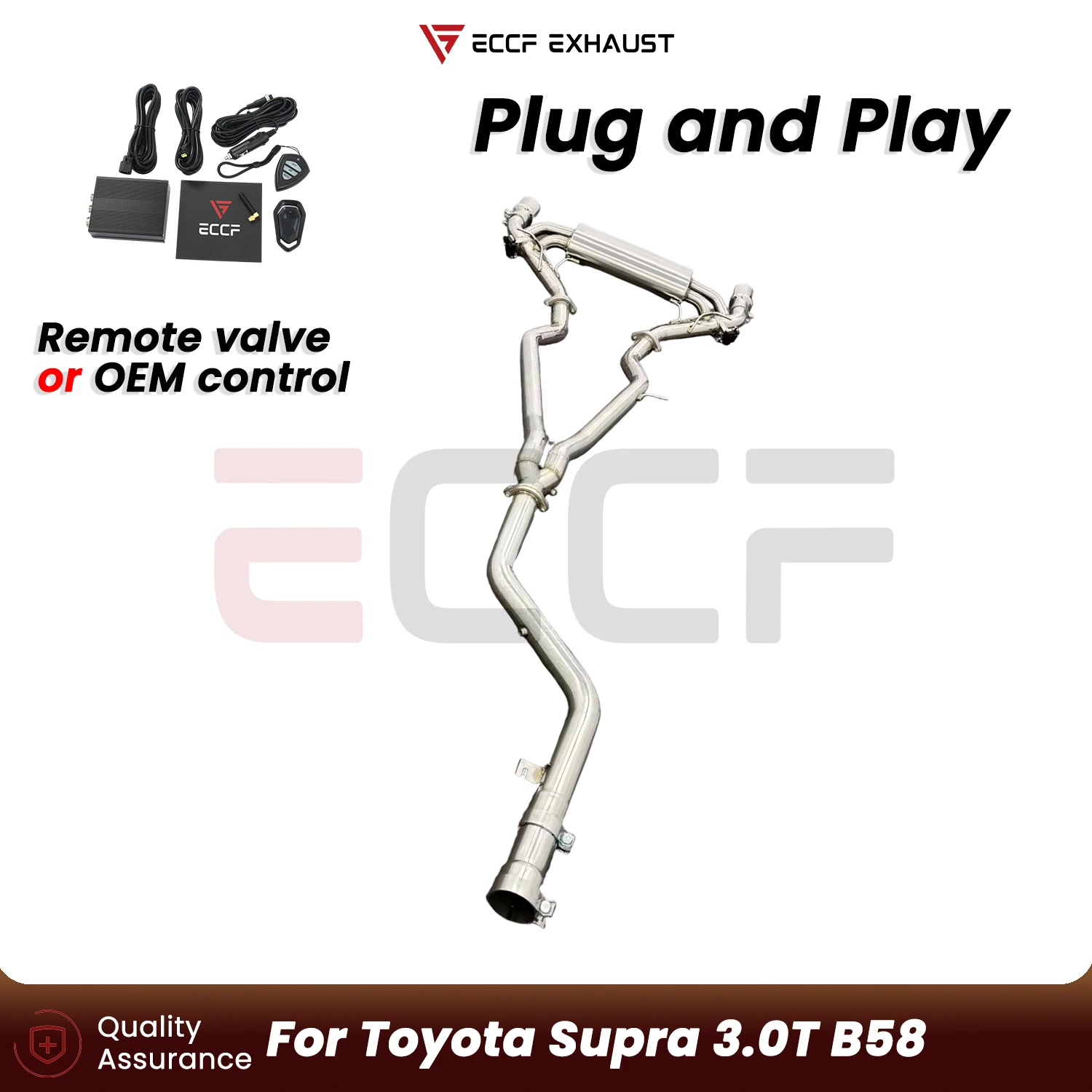 

Sporty Stainless steel Catback Exhaust For Toyota Supra 3.0T B58 Plug and Play Aggressive Exhaust Sound Performance Upgrade