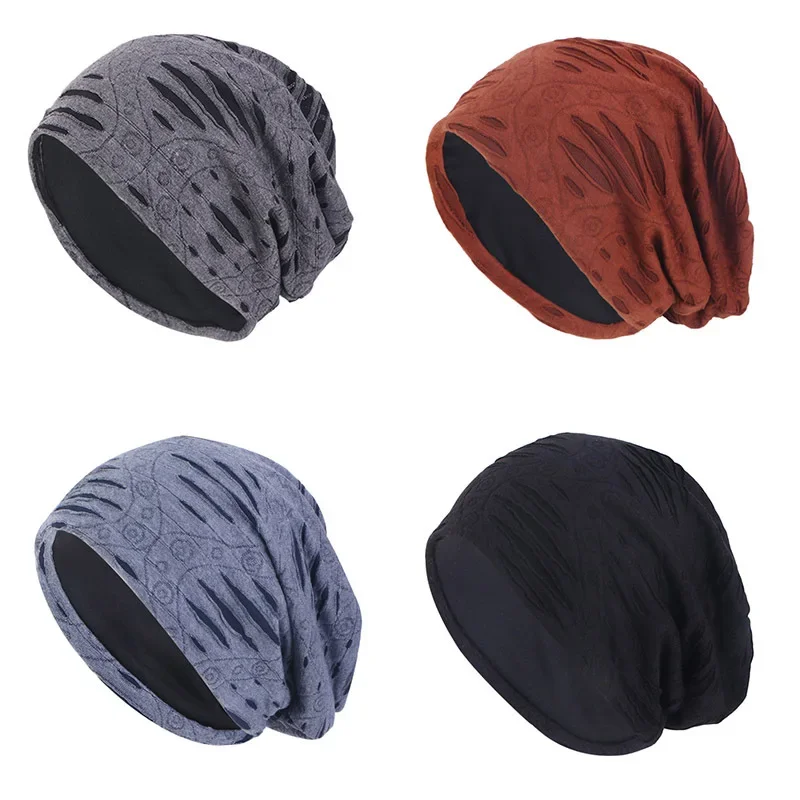

Женские и мужские хиджабы с напуском, шапочки Skullies, высокое качество, женская однотонная шапка-бини с отверстиями, летняя осенняя шапка, уличная дышащая шапка