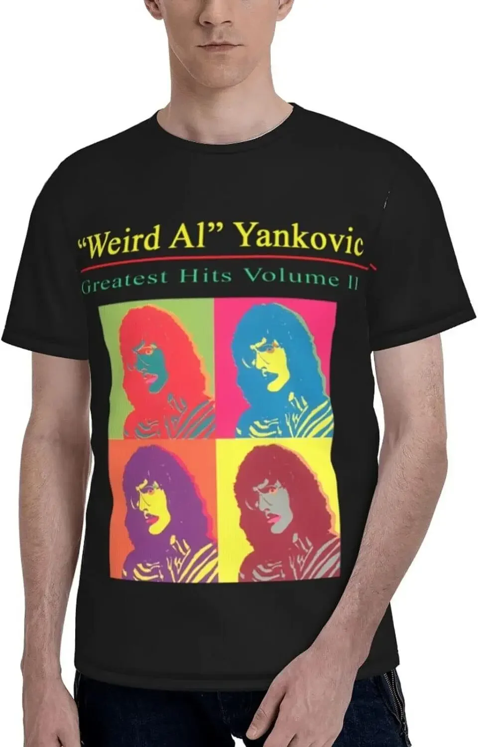 Weird Al Yankovic T Shirt Mens Cool Tee Exercise Round Neck Short Sleeves Shirts