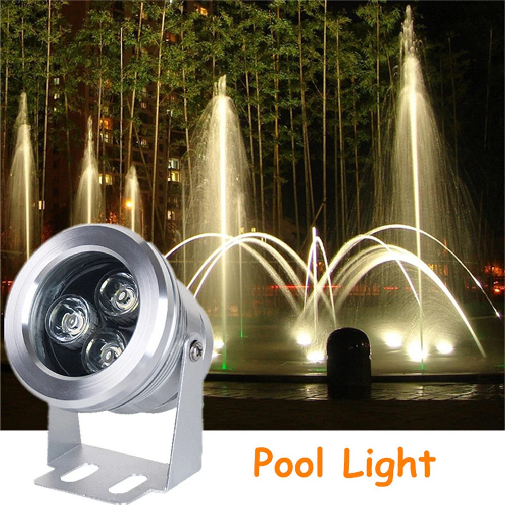 DC12V 9W Submersible Underwater Koi Pond LED Lights IP65 Red Yellow Blue Green Warm Cool White Outdoor Lamp