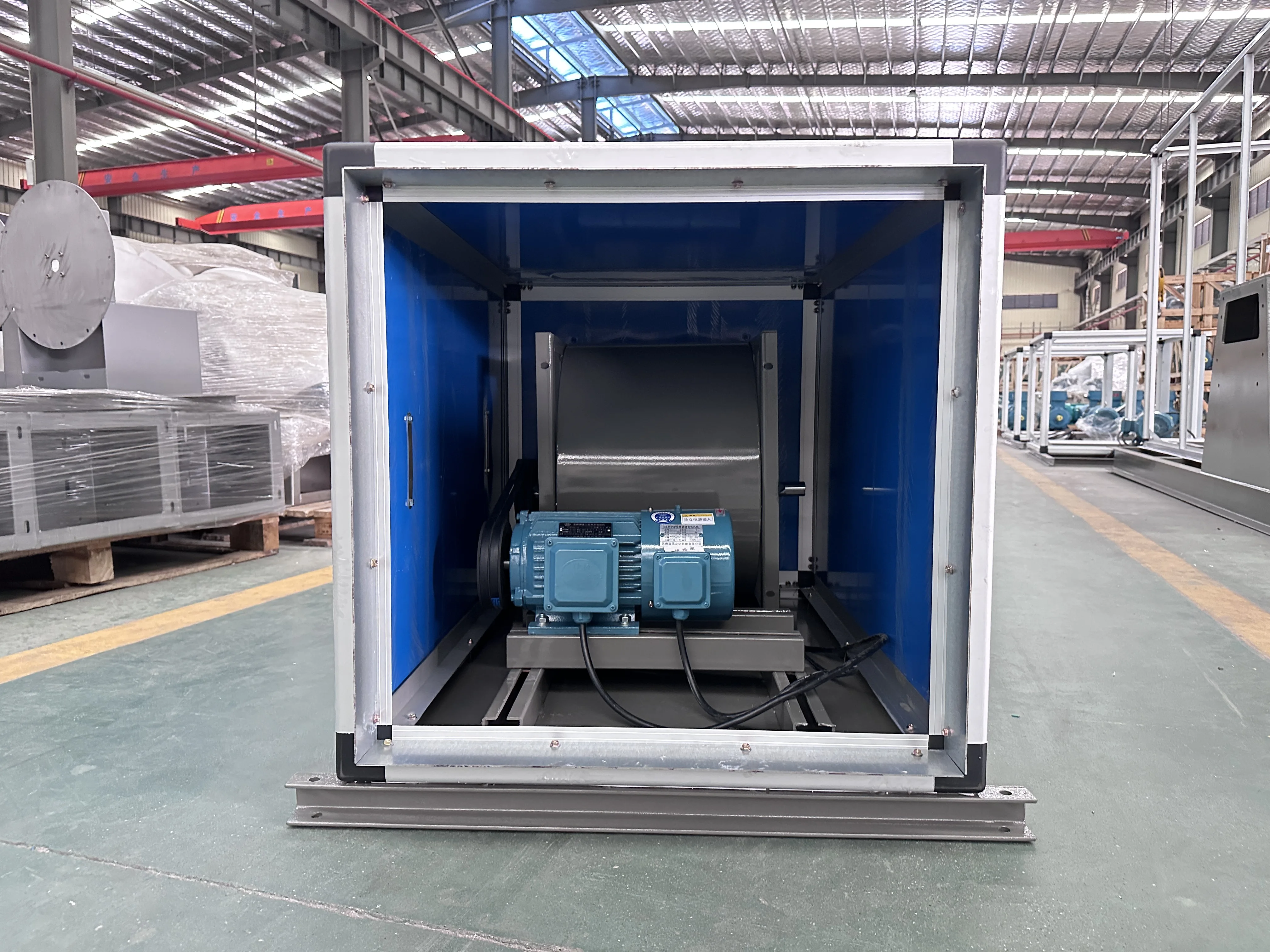 Industrial Cabinet Centrifugal Fan Cast Iron Low Noise Free Standing For Powder Coating Booths Paint Baking Ovens OEM 220V 380V