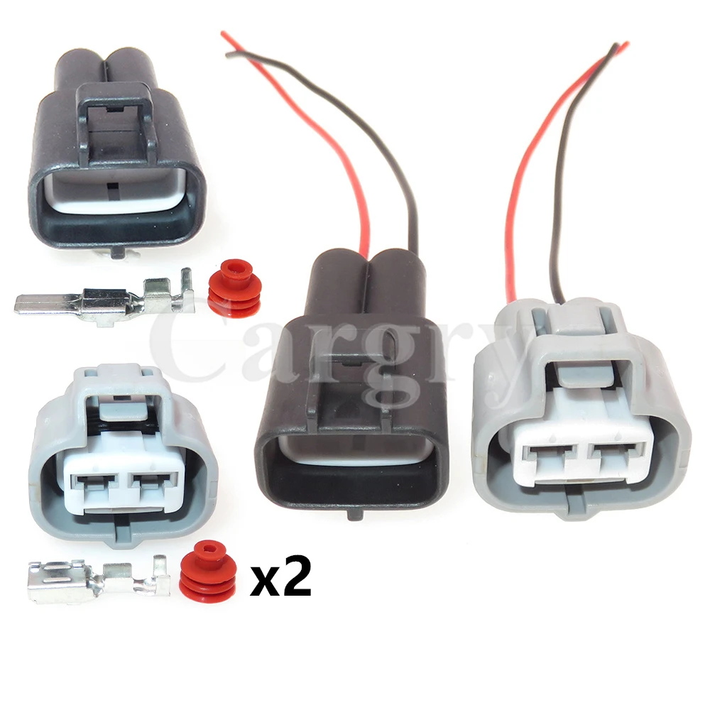 1 Set 2P 6189-0425 6188-0259 Car Waterproof Connector AC Assembly Auto Hydraulic Motor Electric Wire Socket For Toyota