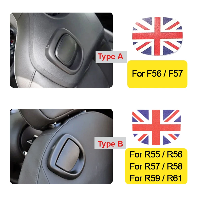 2Pcs/Set Rear Seat Handle Leather Sticker For Mini Cooper F56 F57 R55 R56 R57 R58 R59 R61 Decals Cover Car Interior Stickers