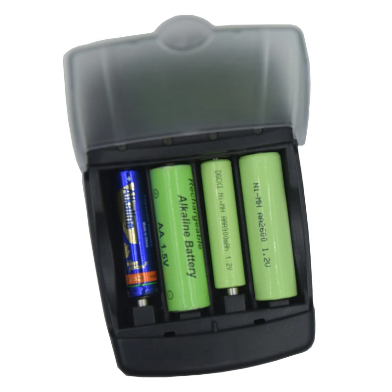4 فتحات الذكية USB شاحن بطارية ل بطارية قابلة للشحن 1.2 فولت AA AAA AAAA NiMh NiCd LR03 LR6 1.5 فولت القلوية شاحن ذكي