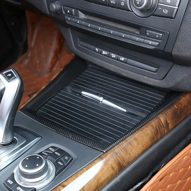 ABS Center Control Beverage Water Cup Holder Frame Cover Trim For BMW X5 E70 2008 2009 2010 2011 2012 2013 Car Accessories