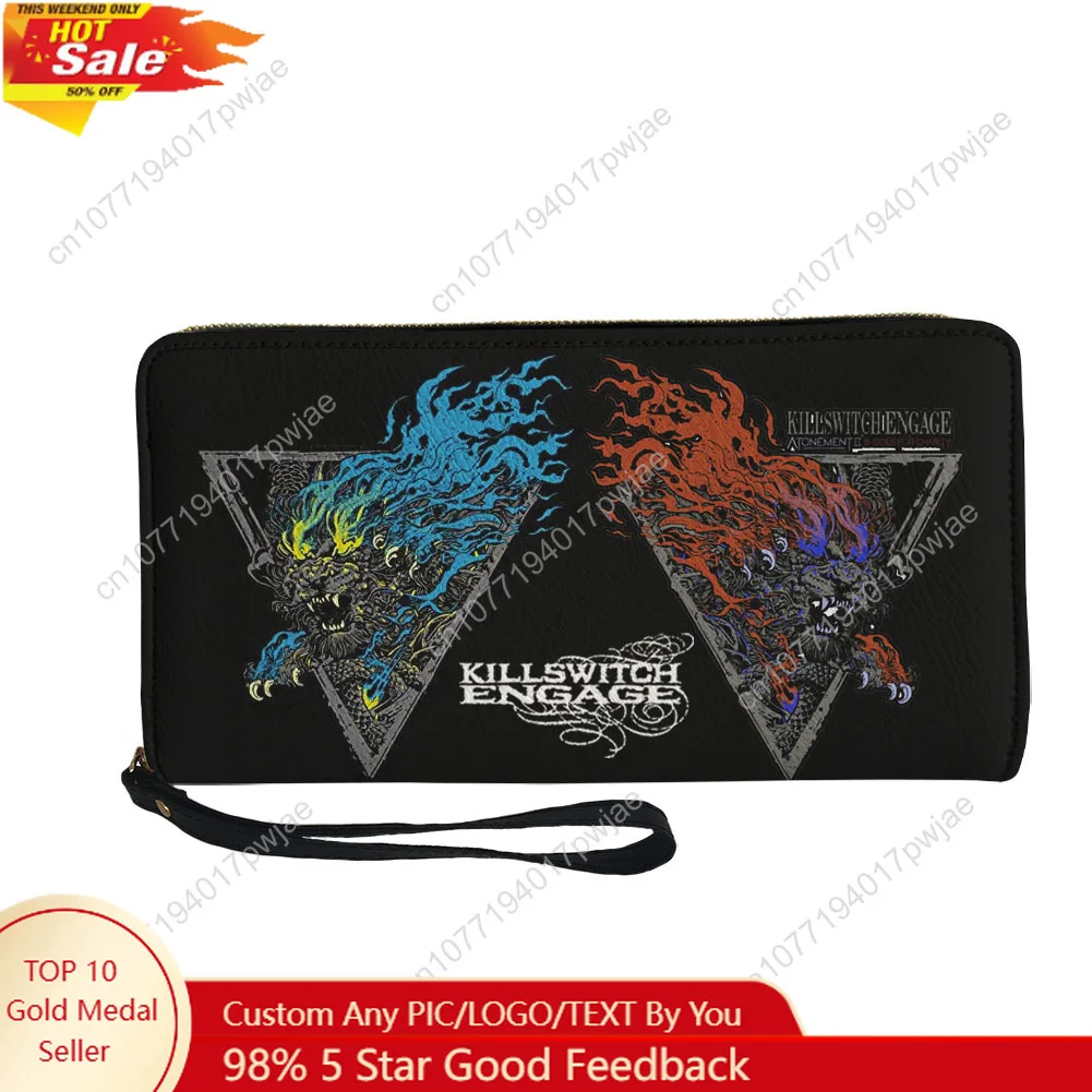 

Killswitchs Engages Band Custom Wallet Purse Sprunki Mens Womens Zipper Long Wallets Double Print Portable Wallet Gift Bag