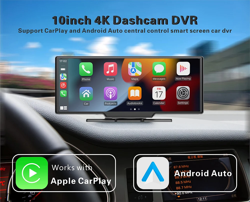 Universal Portable Carplay for Car Screen, Car Radio Multimedia WIFI Video Player Wireless Carplay Screen for Apple Or Android